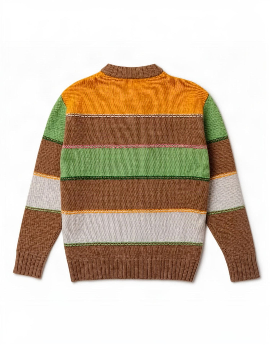 Zara Hombre Jersey Con Cuello En V Jersey Mediano Algodón Rayas Multicolor