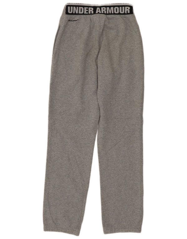 Under Armour Pantalones de chándal holgados para hombre, talla pequeña, algodón gris