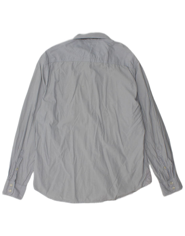 Camisa Napapijri Hombre XL Algodón Rayas Azules