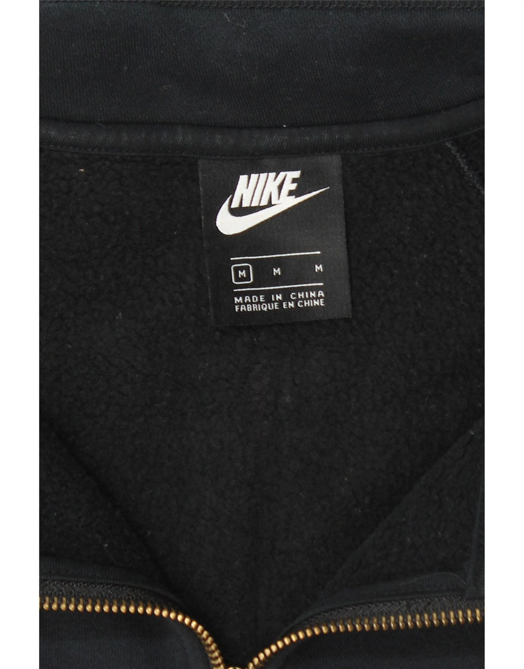 Nike Mujer Graphic Zip Neck Sudadera Jumper UK 14 Medium Azul Marino