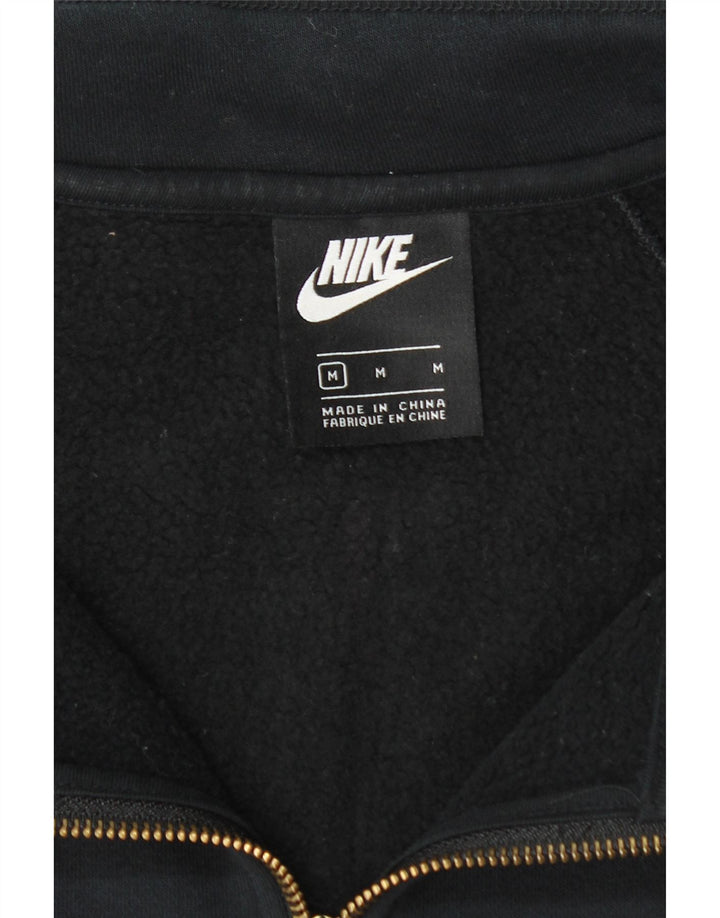 Nike Mujer Graphic Zip Neck Sudadera Jumper UK 14 Medium Azul Marino