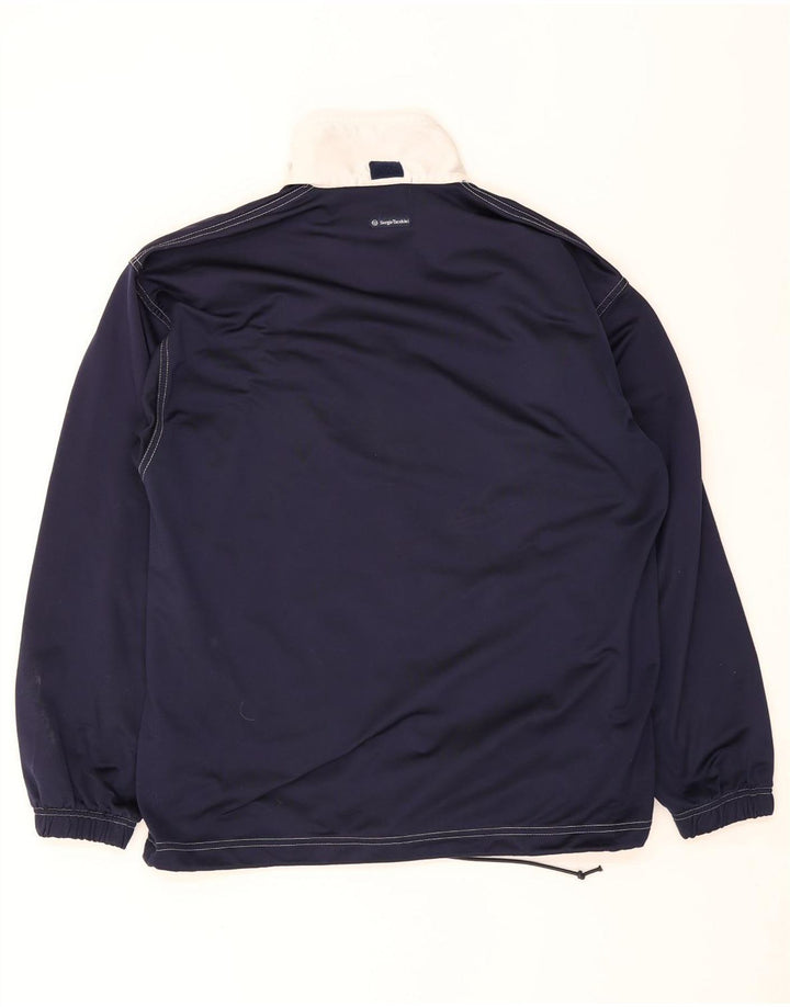 Sergio Tacchini Chaqueta de chándal para hombre con bloques de color azul marino mediano