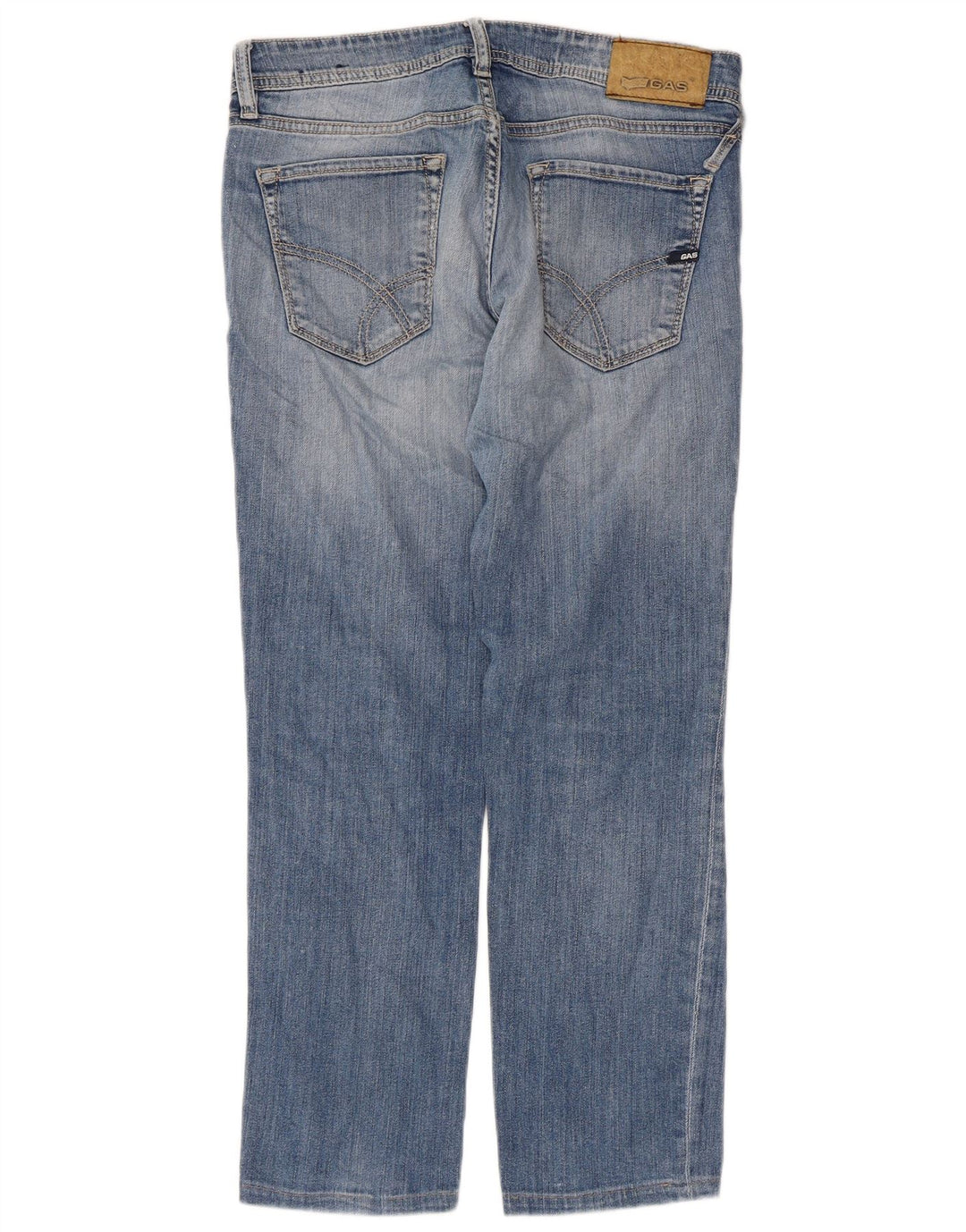 Vaqueros Recto Mujer Gas W33 L27 Algodón Azul