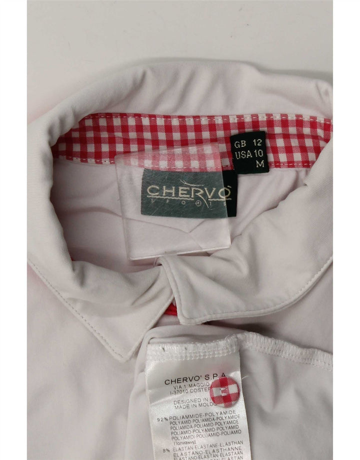 Chervo Polo sin mangas para mujer UK 42 Mediano Poliamida blanca