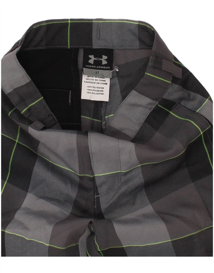 Under Armour Pantalón chino para bebé niño 18-24 meses W20 Gris a cuadros Poliéster