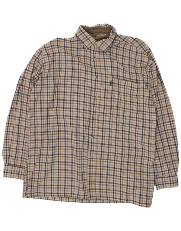 Champion Mens Flannel Shirt XL Multicoloured Gingham Cotton