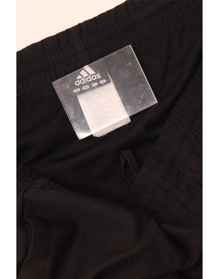 Adidas - Pantalones cortos deportivos para hombre, talla grande, poliéster negro