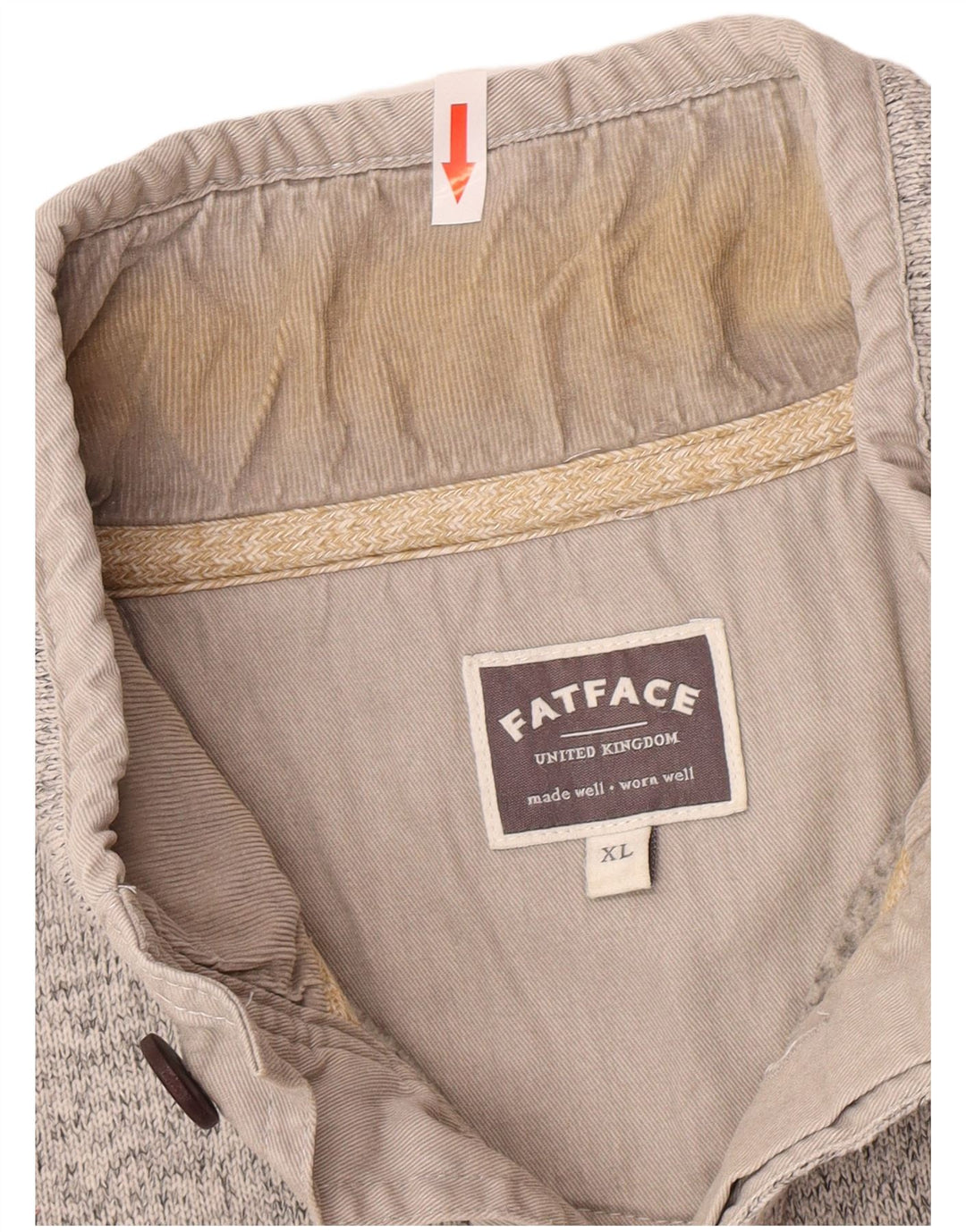 Sudadera con cuello abotonado para hombre Fat Face Jersey XL Poliéster moteado gris