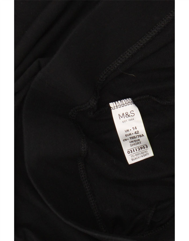 MARKS & SPENCER Leggings para mujer Reino Unido 44 Grande Algodón negro