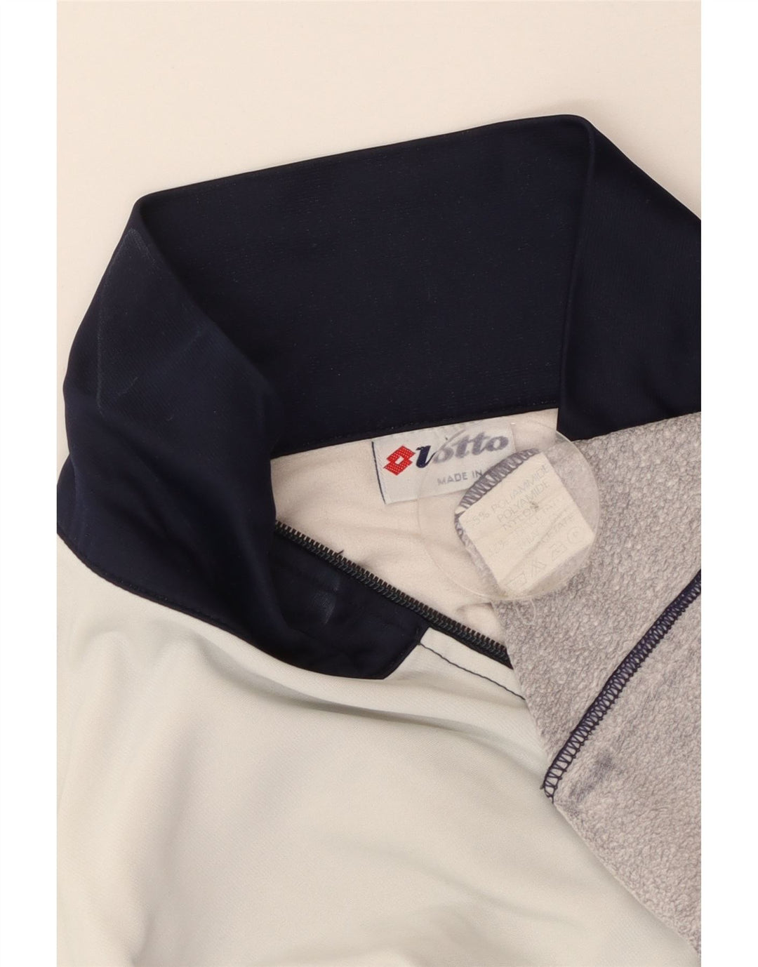 Lotto Hombre Chándal Top Jacket Medium Azul Marino Colorblock Poliamida