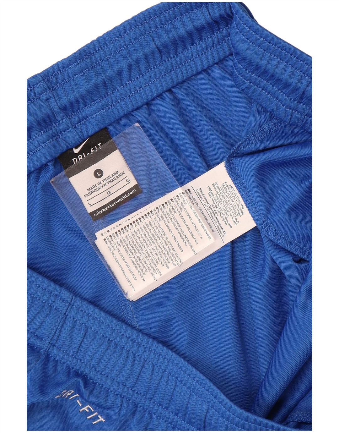 Nike - Pantalones cortos deportivos Dri Fit para hombre, poliéster azul grande
