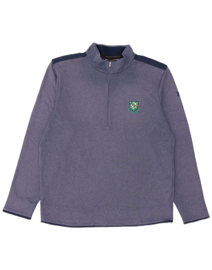 Under Armour Hombre Zip Neck Jersey Chándal Top XL Azul Marino Poliéster