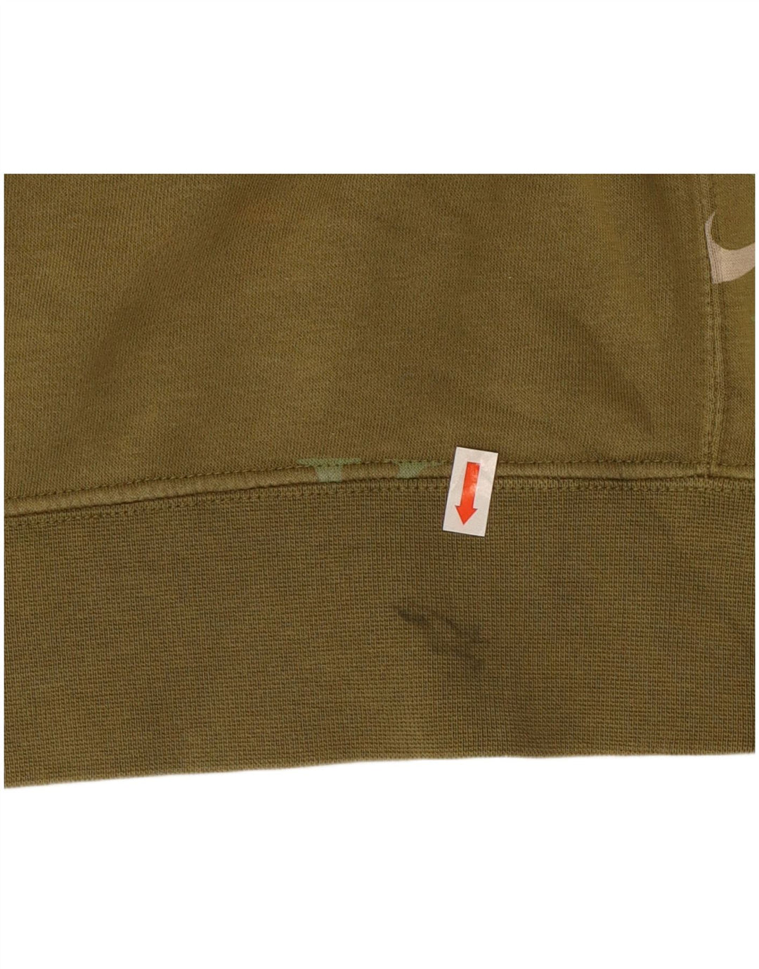 Nike Jersey con capucha gráfica de algodón caqui mediano