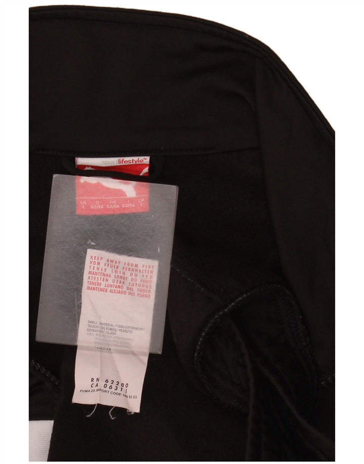 Puma Hombre Chándal Top Chaqueta Grande Negro Colorblock Poliéster