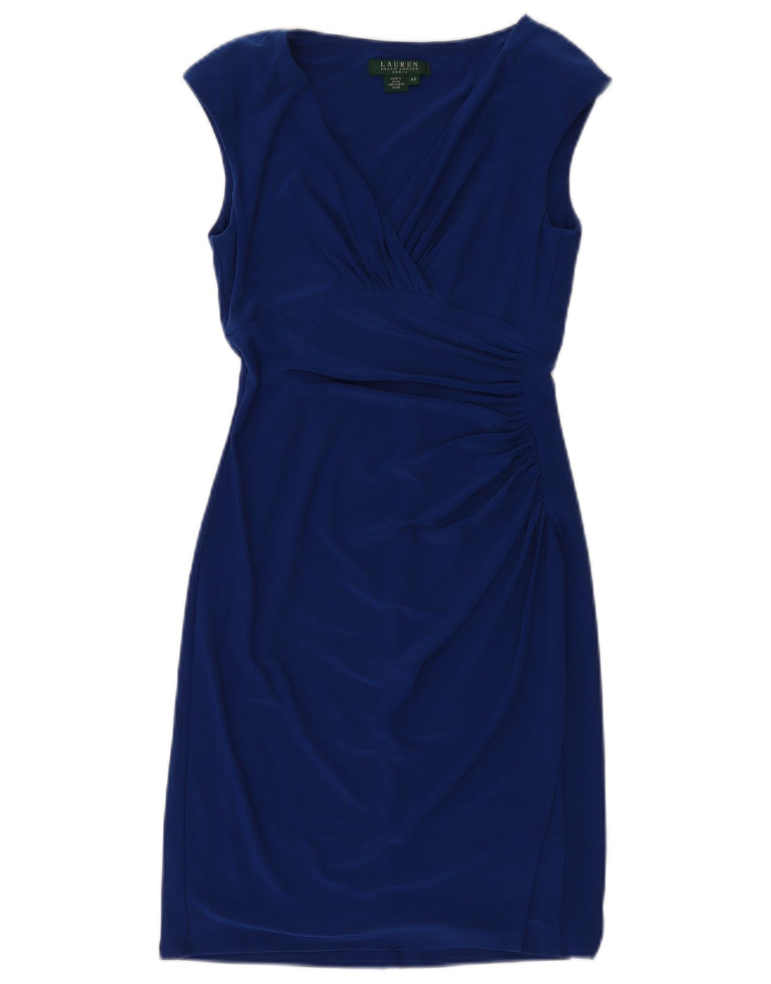 Ralph Lauren Vestido sin mangas para mujer US 4 Pequeño Poliéster azul