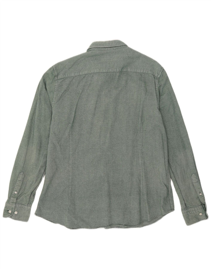 MASSIMO DUTTI Camisa Hombre XL Algodón Verde