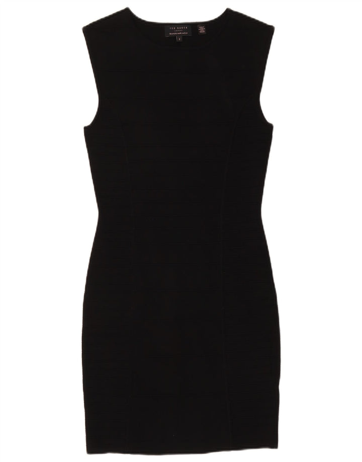 Ted Baker Vestido tubo sin mangas para mujer Talla 2 Pequeña Viscosa negra