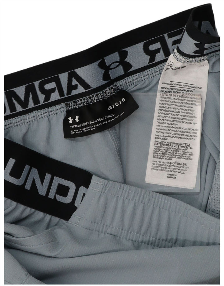UNDER ARMOUR Pantalones cortos deportivos gráficos para hombre Poliéster azul grande