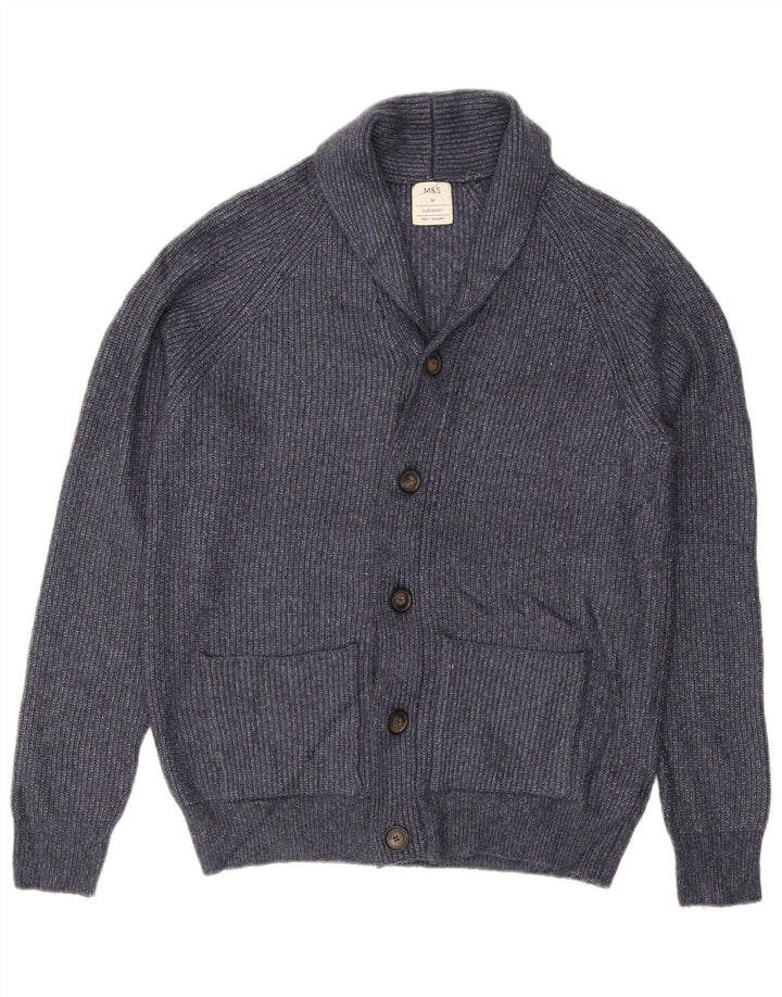 Marks & Spencer Suéter Cárdigan Para Hombre Poliamida Azul Marino Mediano