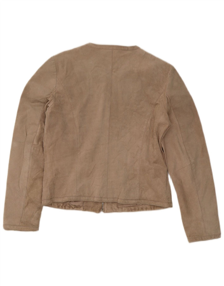 Conbipel Chaqueta de ante para mujer IT 46 Cuero beige grande