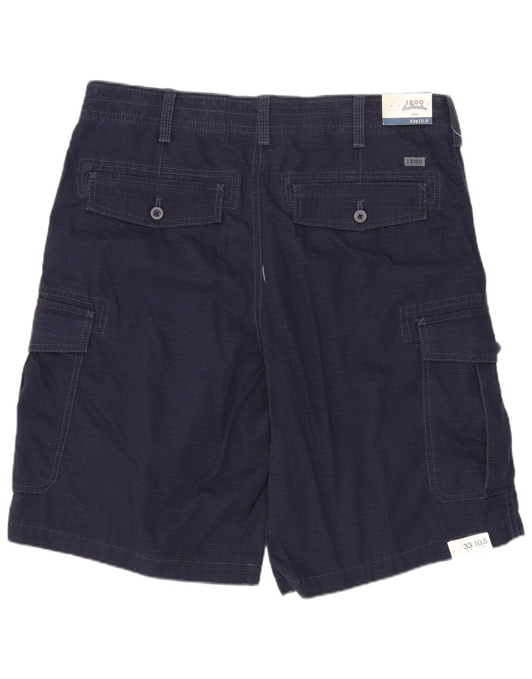 IZOD Pantalones cortos cargo de agua salada para hombre W33 Algodón azul marino mediano