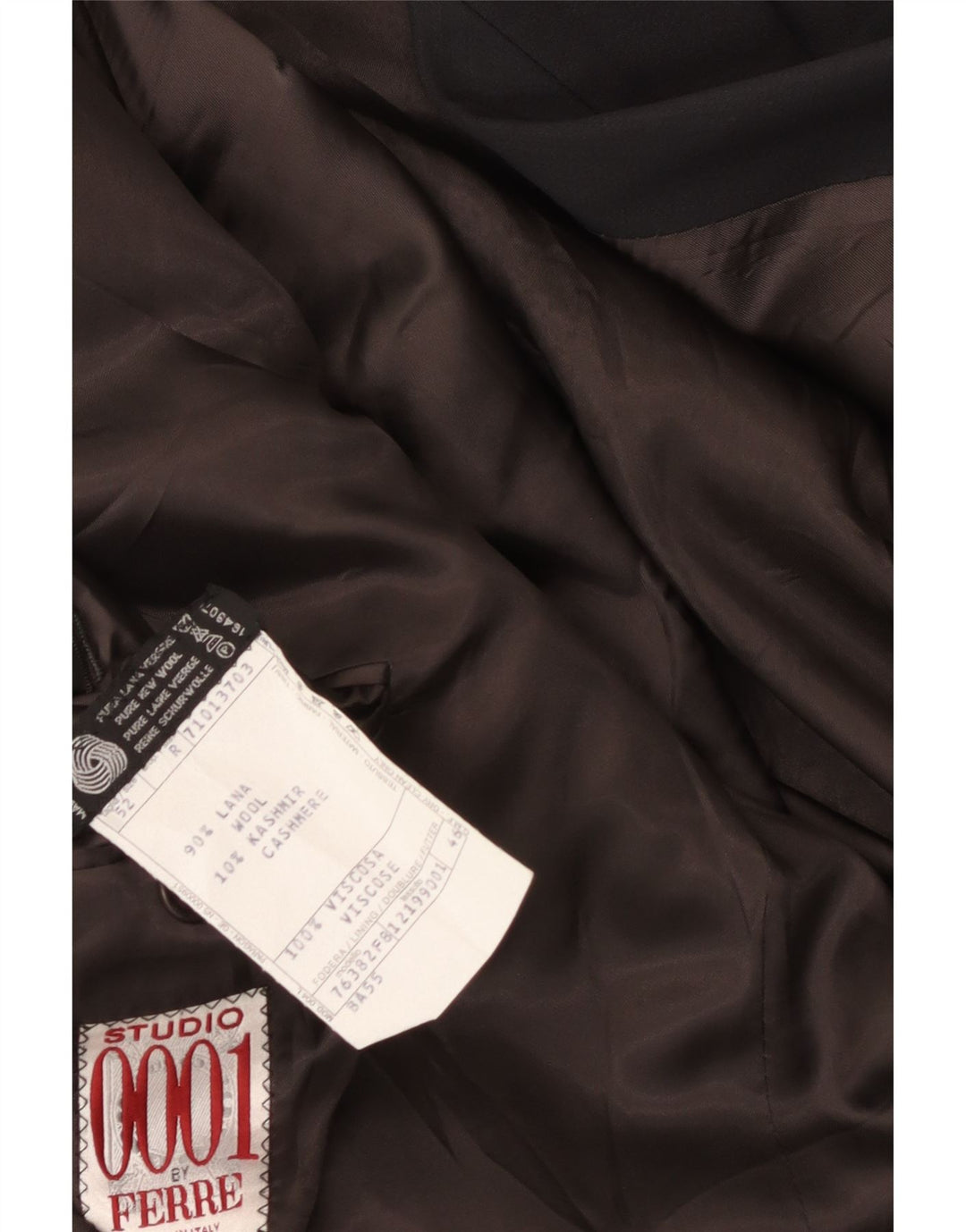 Ferre Chaqueta Blazer De Doble Botonadura Para Hombre IT 52 XL Lana Virgen Negra