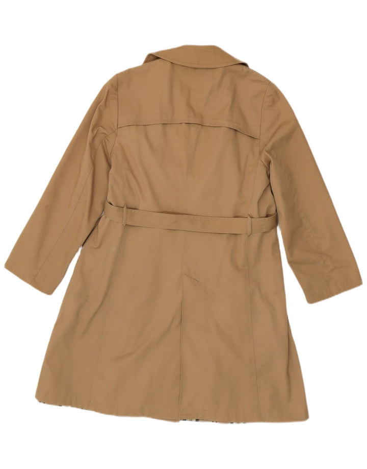 Gabardina vintage de mujer de doble pecho IT 50 XL Poliéster beige