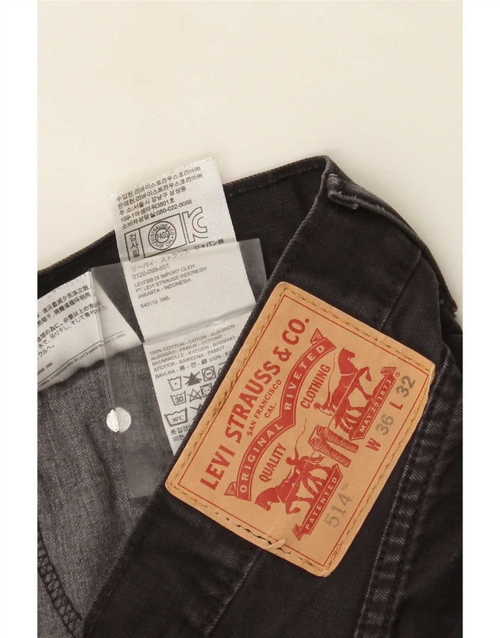 Levi's Vaqueros rectos 514 para hombre W36 L32 Algodón negro