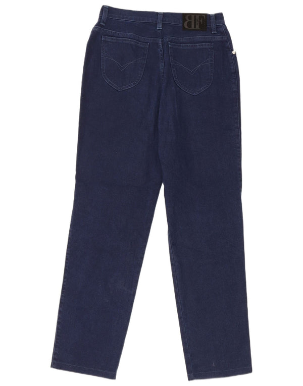 Belfe & Jeans rectos de talle alto para mujer IT 44 Medium W28 L29 Azul marino