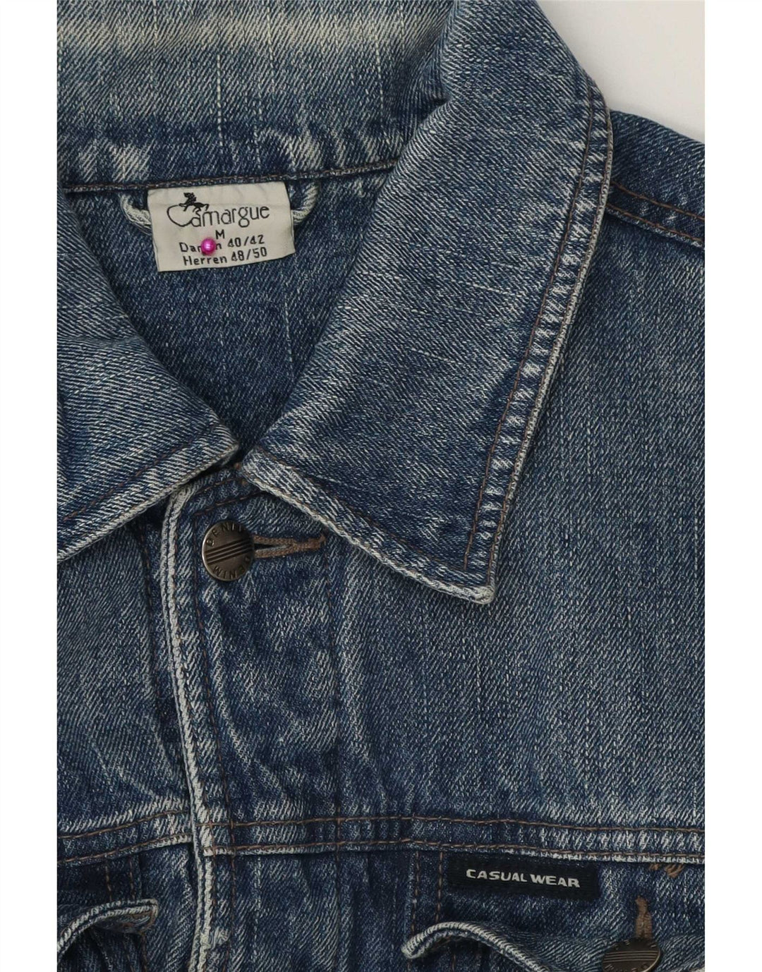 Camargue Chaqueta Vaquera Hombre EU 48/50 Azul Medio