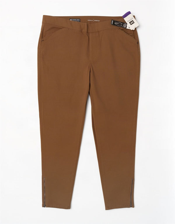 Lee Jeans Jegging Cortos para Mujer UK 20 W42 L20 Algodón Marrón