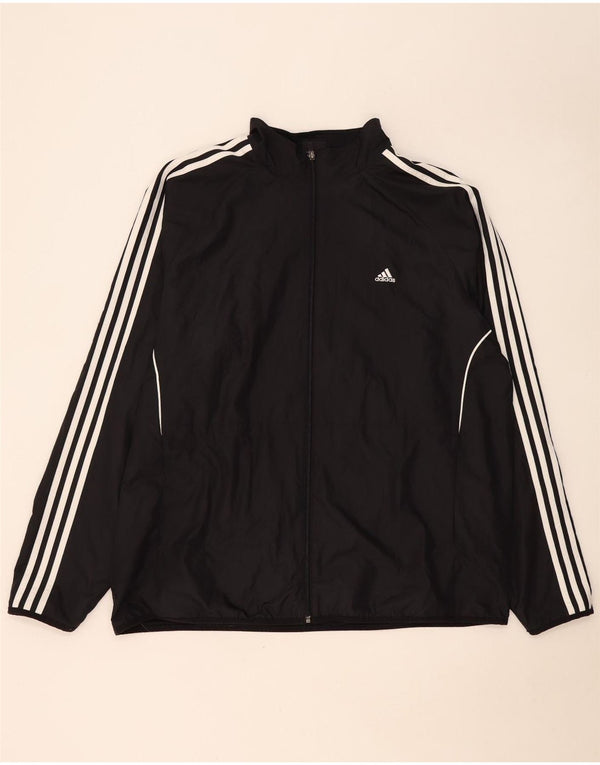 Adidas Hombre Chándal Top Chaqueta XL Negro Poliéster