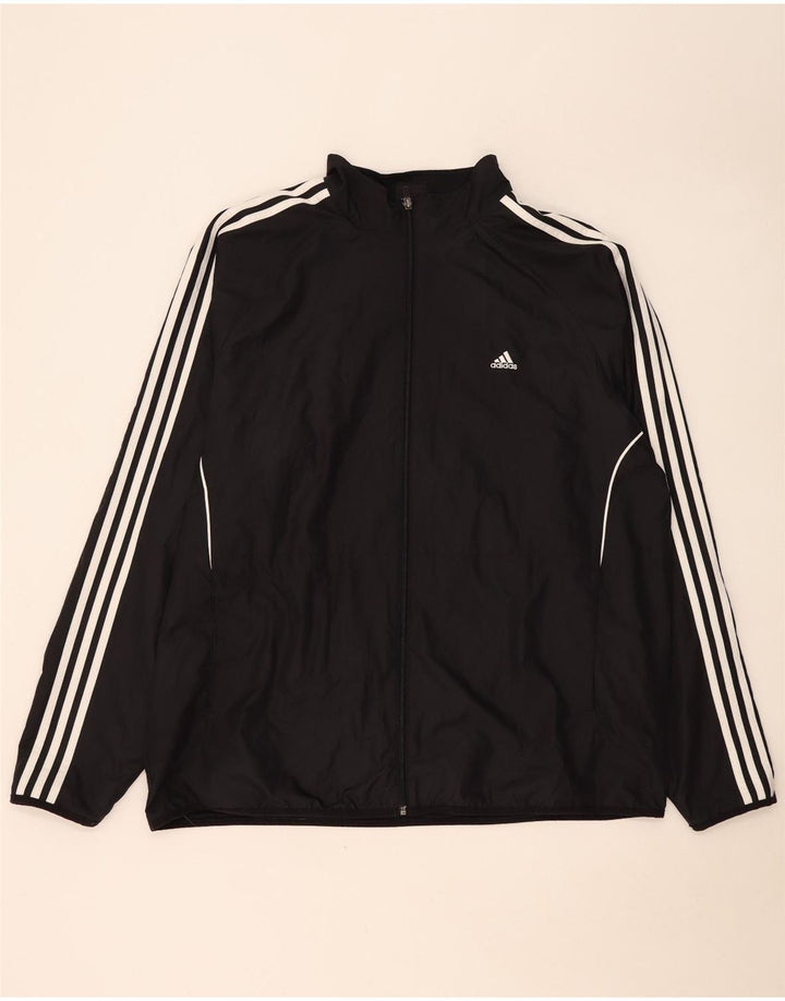 Adidas Hombre Chándal Top Chaqueta XL Negro Poliéster