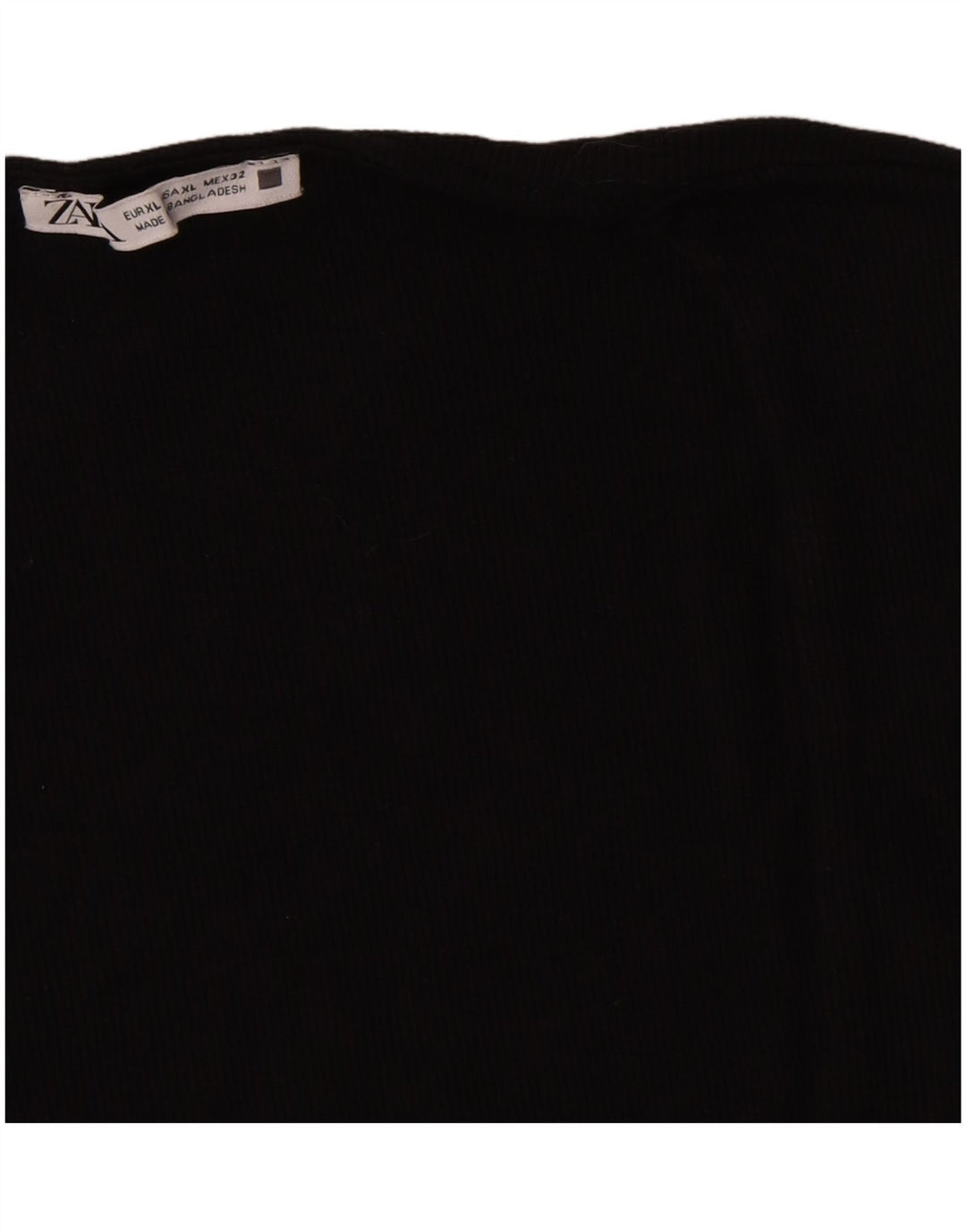 Zara Mujer Camiseta Sin Mangas ES 40 XL Negro