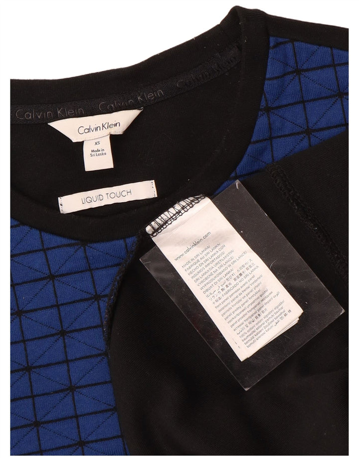 CALVIN KLEIN Sudadera Jumper para hombre XS Azul Geométrico Algodón