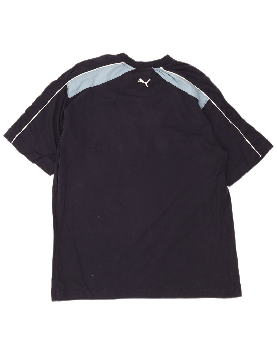Puma Camiseta gráfica para hombre Top Medium Azul marino Colorblock Algodón