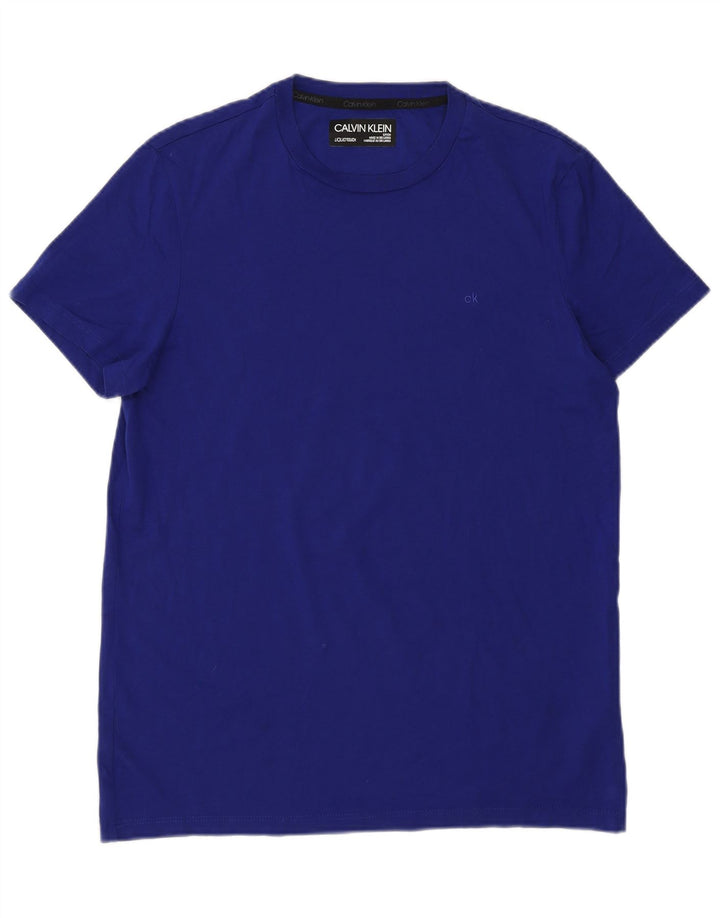 Calvin Klein - Camiseta para hombre, talla pequeña, algodón azul