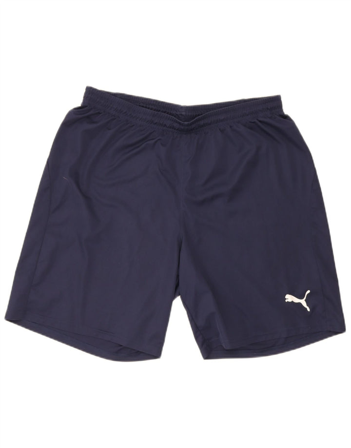 Puma Pantalones cortos deportivos para hombre XL Azul marino