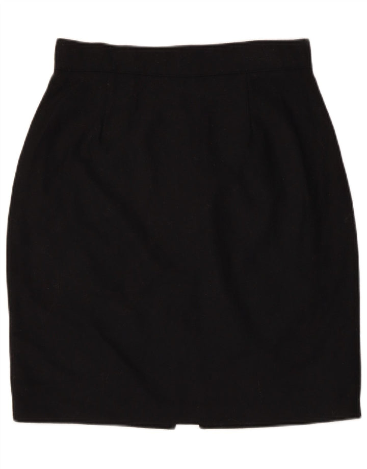 Falda Lápiz Benetton IT 44 Medium W28 Acetato Negro