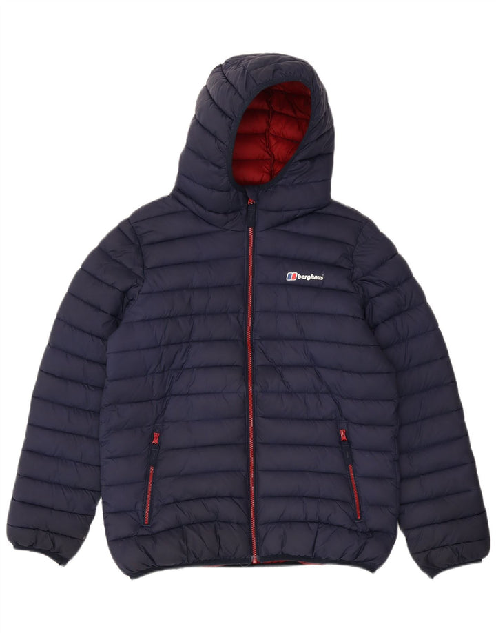 Berghaus Chaqueta acolchada con capucha para niño 14-15 años Azul marino Poliéster