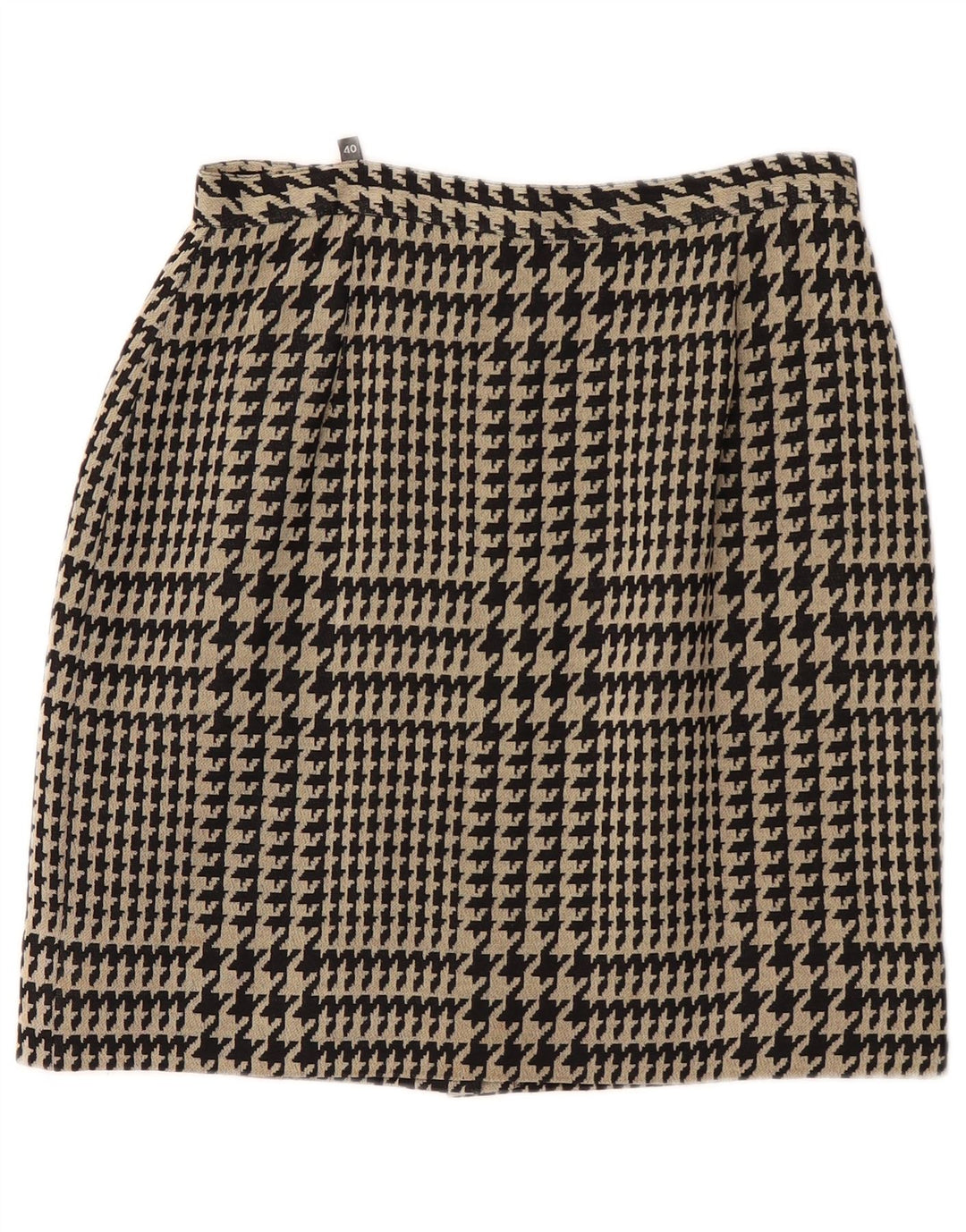 Falda recta superior para mujer IT 40 Small W26 Viscosa de pata de gallo negra