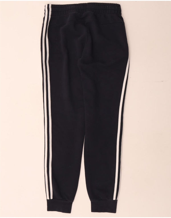 Adidas Mujer Chándal Pantalones Joggers UK 8/10 Pequeño Azul Marino Algodón