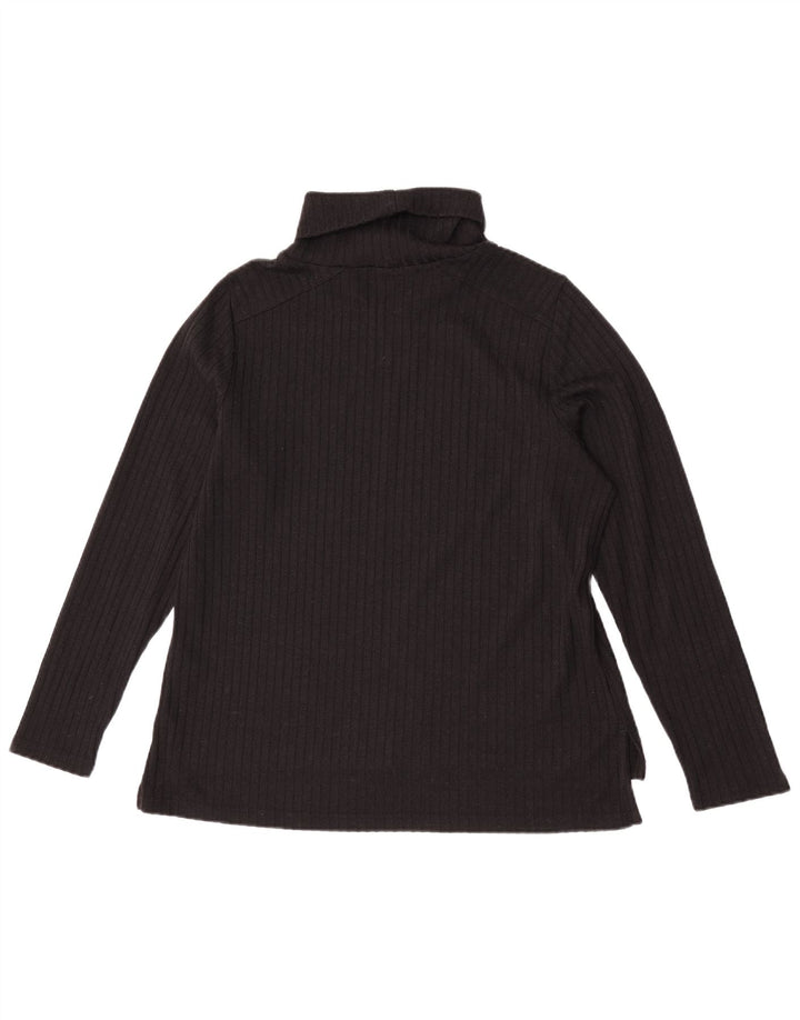 Marks & Spencer Jersey con cuello vuelto para mujer UK 40 XL Poliéster negro