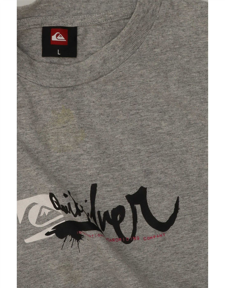 Quiksilver - Camiseta gráfica para hombre, talla grande, color gris