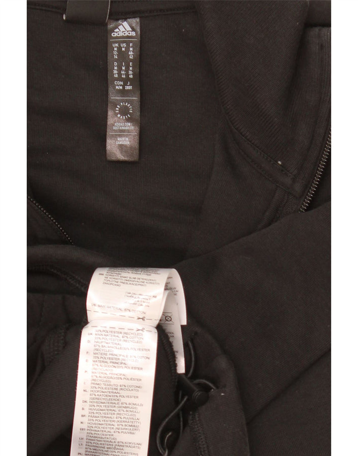 Adidas - Sudadera con gráfico de gran tamaño para mujer, talla 40, talla M, color negro