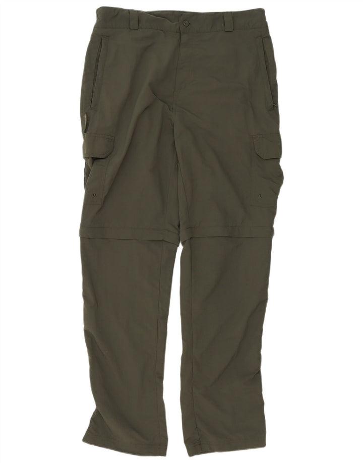 Pantalones cargo rectos para hombre de Mountain Warehouse W34 L32 Poliéster verde
