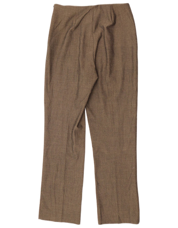 Marks & Spencer Pantalones de traje de cintura alta para mujer UK 12 Medium W26 L28 Caqui