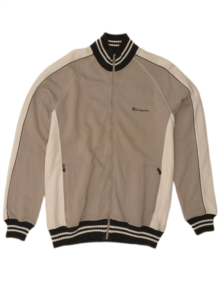Champion Chaqueta de chándal para hombre XL Gris Colorblock Algodón