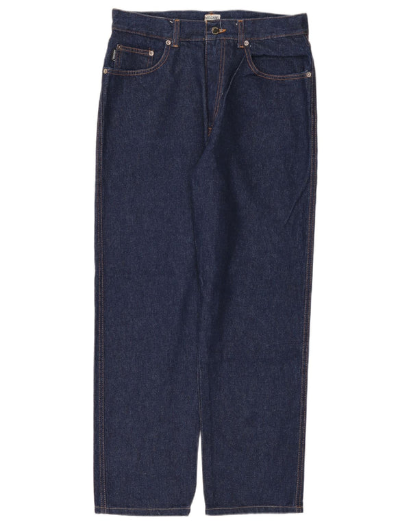 Moschino Womens Loose Fit Straight Jeans W33 L29 Navy Blue Cotton