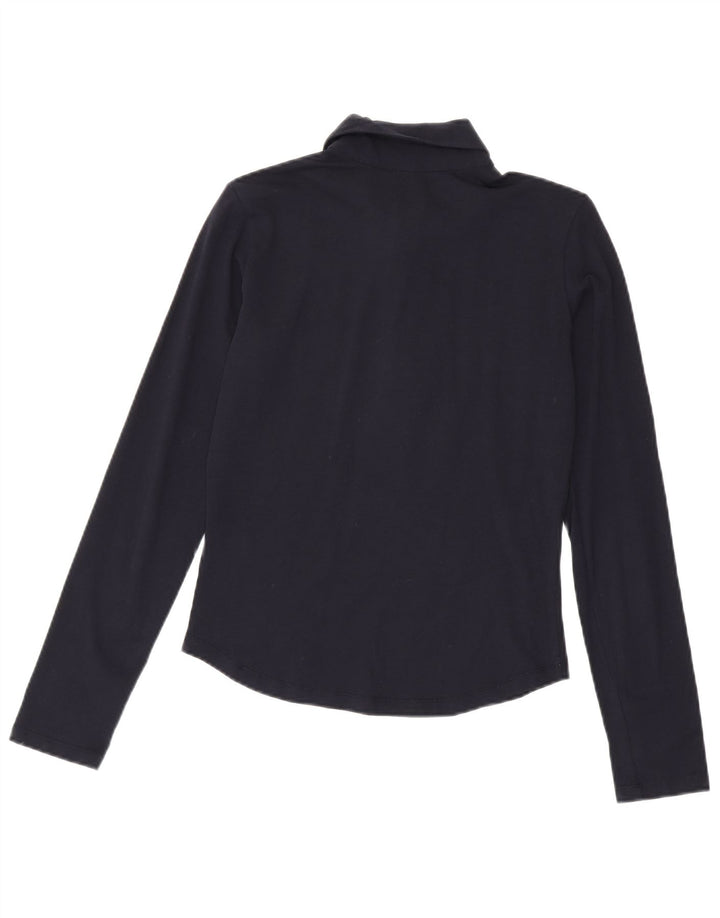 Bikkembergs Camisa tipo pulóver para mujer UK 12 Medium Azul marino Algodón